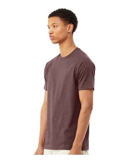 Heather Maroon Heather CVC Raglan Tee - 3201