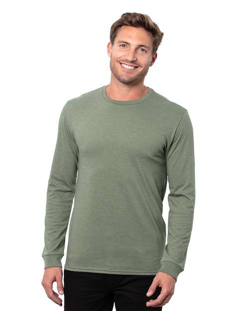Heather Military Green Epic CVC Long Sleeve T-Shirt - T3001