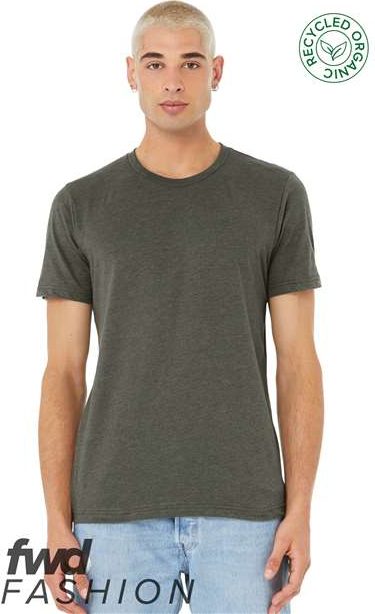 Heather Military Green FWD Fashion Jersey Recycled Organic Tee - 3001RCY