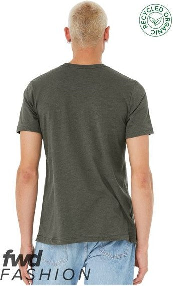 Heather Military Green FWD Fashion Jersey Recycled Organic Tee - 3001RCY