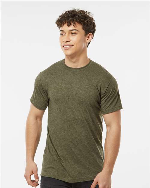 Heather Military Green Poly-Rich T-Shirt - 241