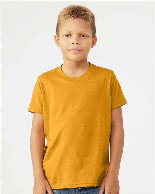 Heather Mustard Youth CVC Jersey Tee - 3001YCVC
