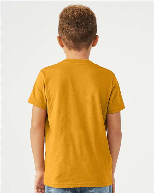 Heather Mustard Youth CVC Jersey Tee - 3001YCVC