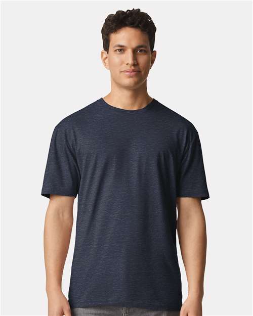 Heather Navy Light Cotton T-Shirt - 3000
