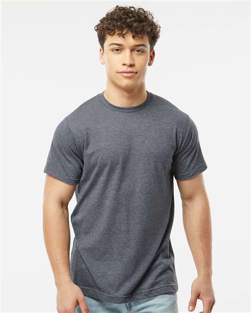 Heather Navy Poly-Rich T-Shirt - 241