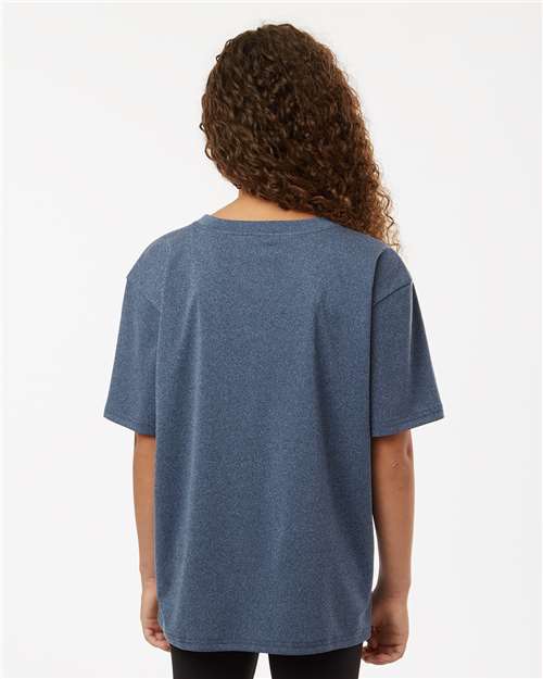 Heather Navy Pro-Lock Youth Performance T-Shirt - 48000Y