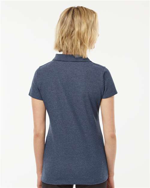 Heather Navy Women&#39;s 50/50 Sport Pique Polo - 401
