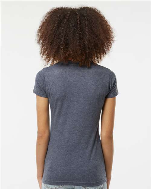 Heather Navy Women&#39;s Poly-Rich T-Shirt - 240