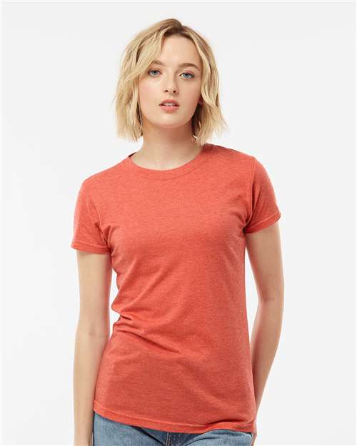 Heather Orange Women&#39;s Poly-Rich T-Shirt - 240