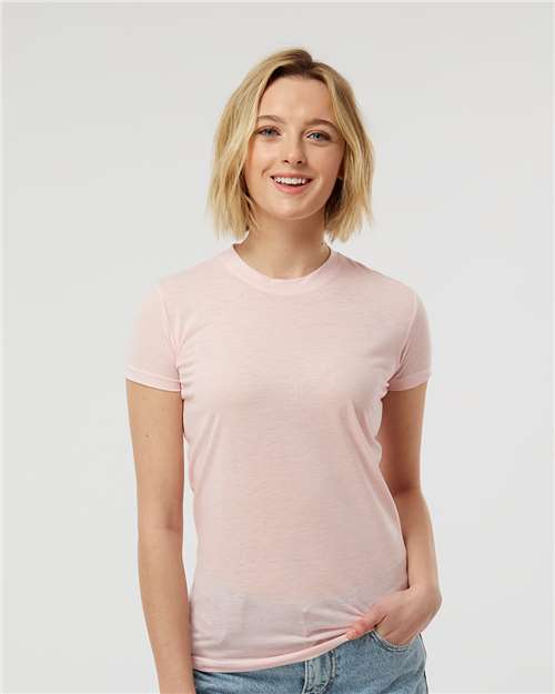 Heather Pink Women&#39;s Poly-Rich T-Shirt - 240