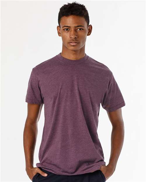 Heather Plum USA-Made 50/50 Poly/Cotton T-Shirt - FF01