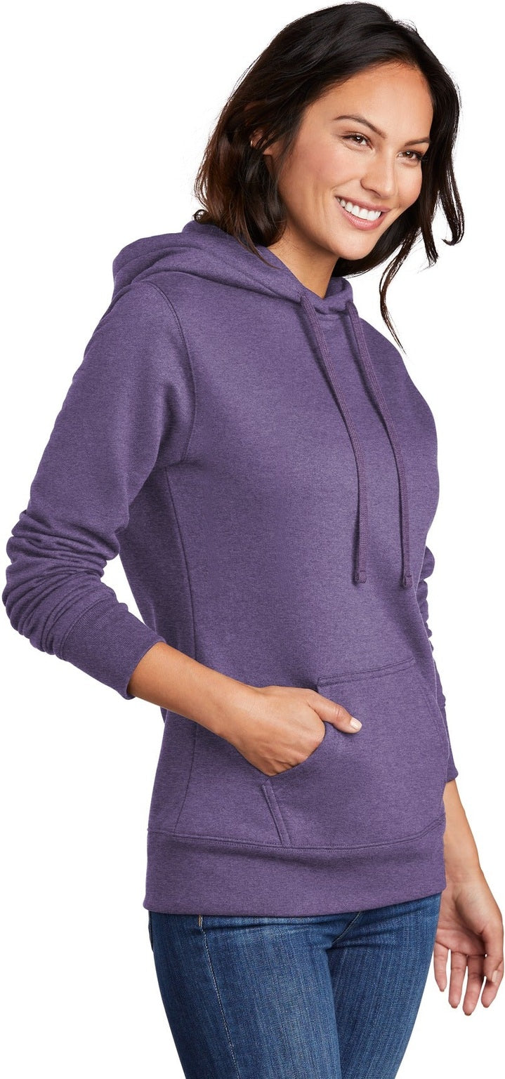 Heather Purple Port & Co Women's Core Fleece Pullover Hooded Sweatshirt LPC78H