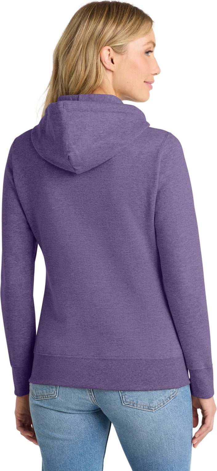 Heather Purple Port & Co Women's Core Fleece Pullover Hooded Sweatshirt LPC78H