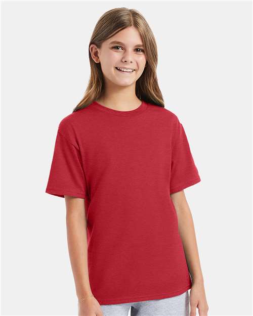 Heather Red Perfect-T Youth T-Shirt - 498Y