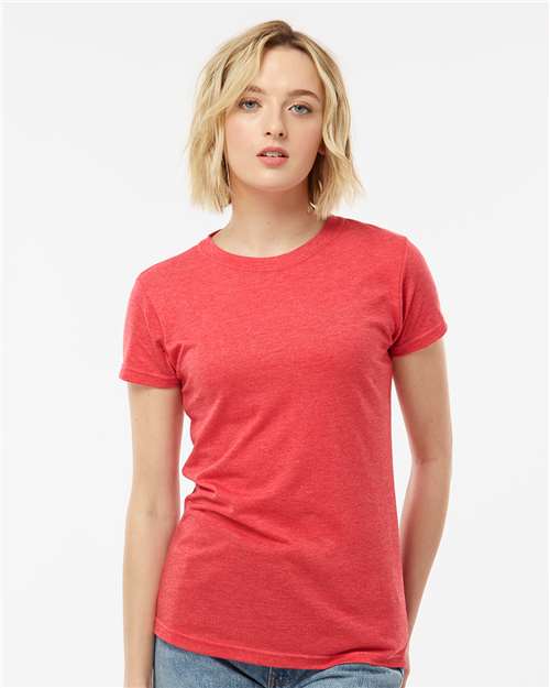 Heather Red Women&#39;s Poly-Rich T-Shirt - 240