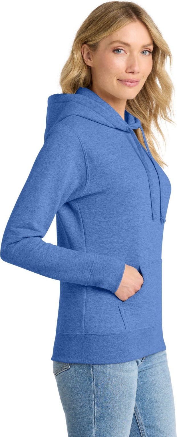 Heather Royal Port & Co Women's Core Fleece Pullover Hooded Sweatshirt LPC78H