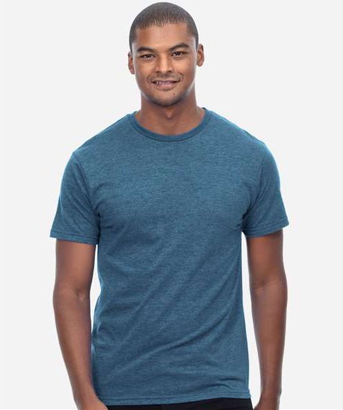Heather Steel Blue Epic CVC T-Shirt - T1001