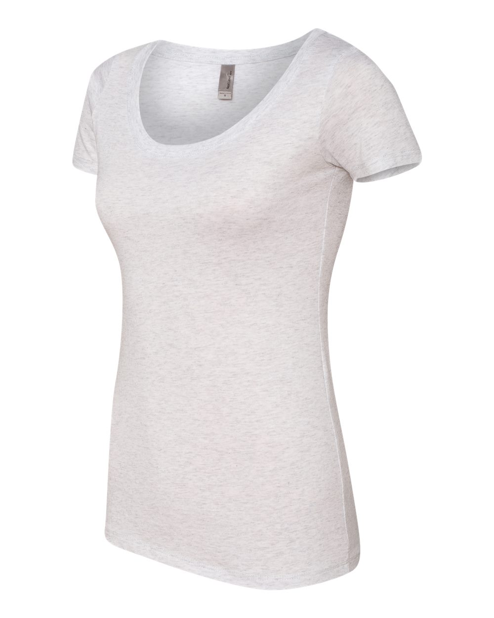 Heather White Women’s Triblend Scoop Neck T-Shirt - 6730