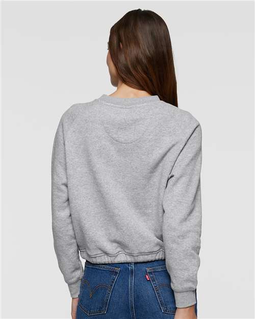 Heather Women&#39;s Relaxed 3-End Boxy Fleece Crewneck Sweatshirt - 3528