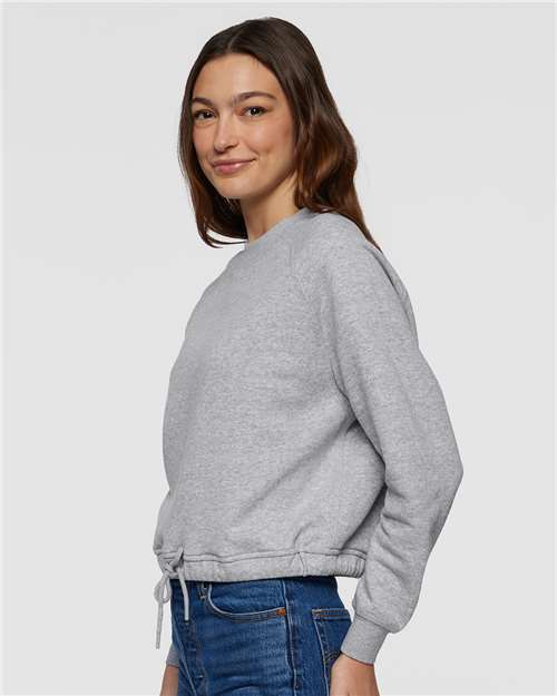 Heather Women&#39;s Relaxed 3-End Boxy Fleece Crewneck Sweatshirt - 3528