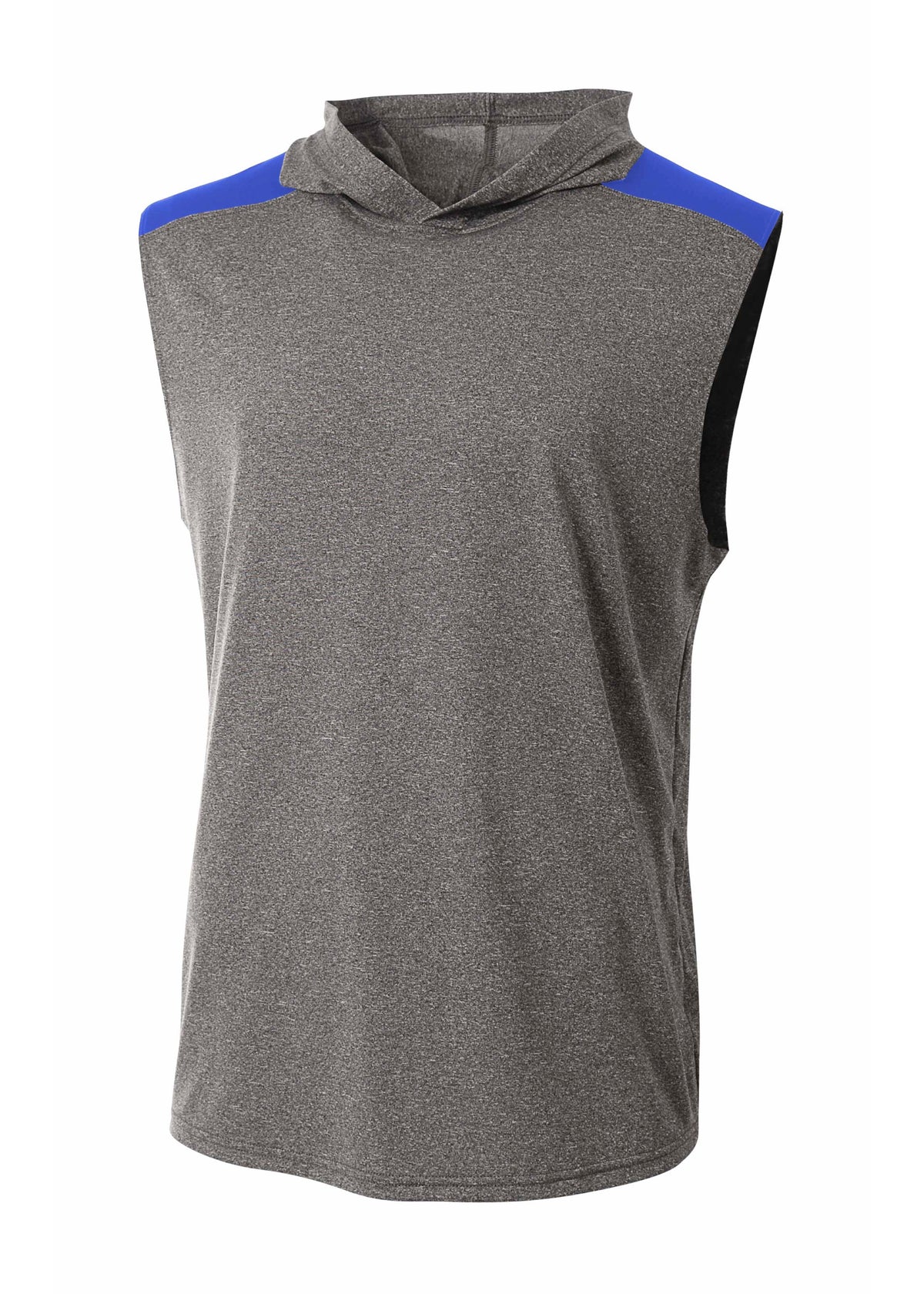 HEATHER/ROYAL A4 Tourney Sleeveless Hooded Tee