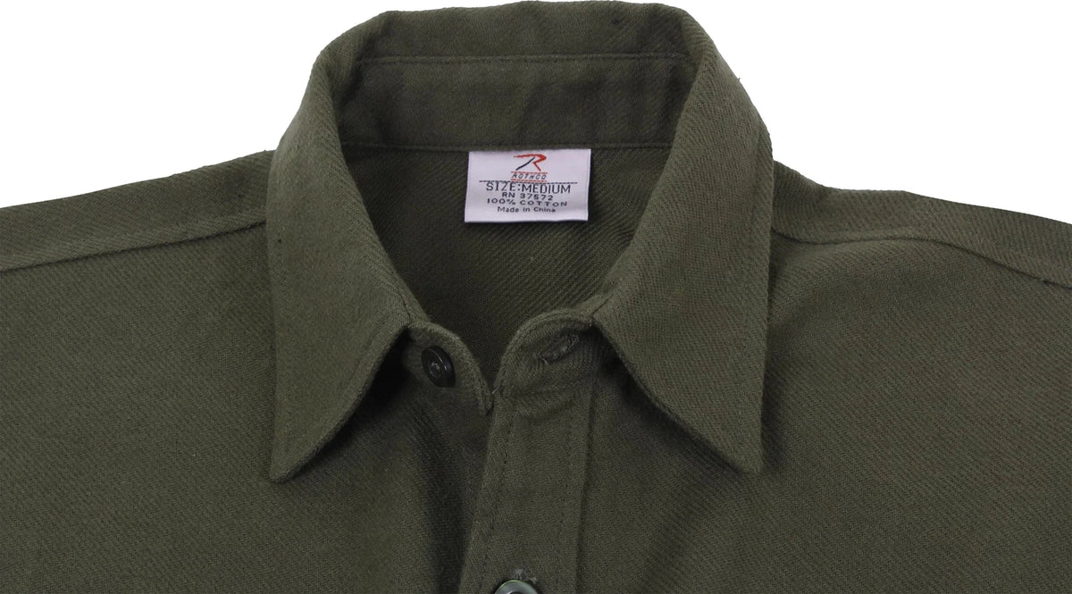 Heavy Weight Solid Flannel Shirt