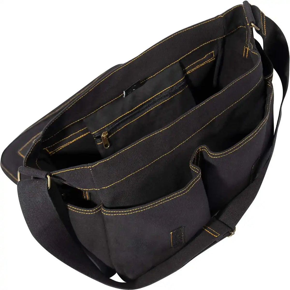 Heavyweight Canvas Classic Messenger Bag with Military Stencil