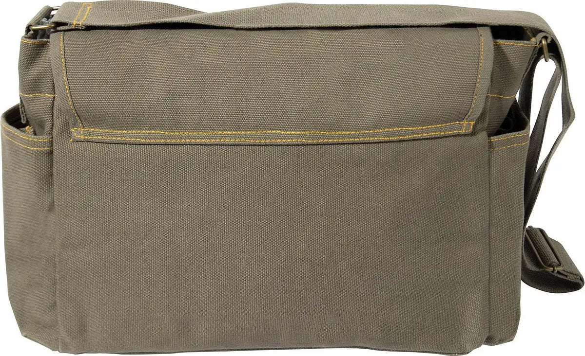 Heavyweight Canvas Classic Messenger Bag with Military Stencil