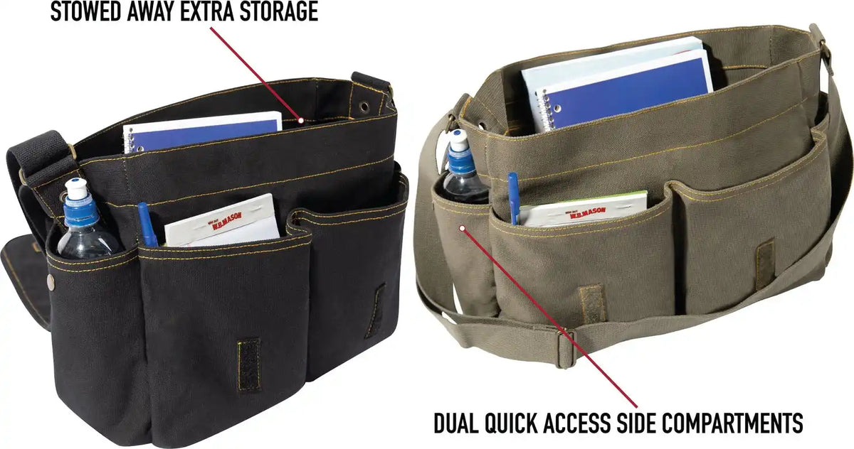 Heavyweight Canvas Classic Messenger Bag with Military Stencil