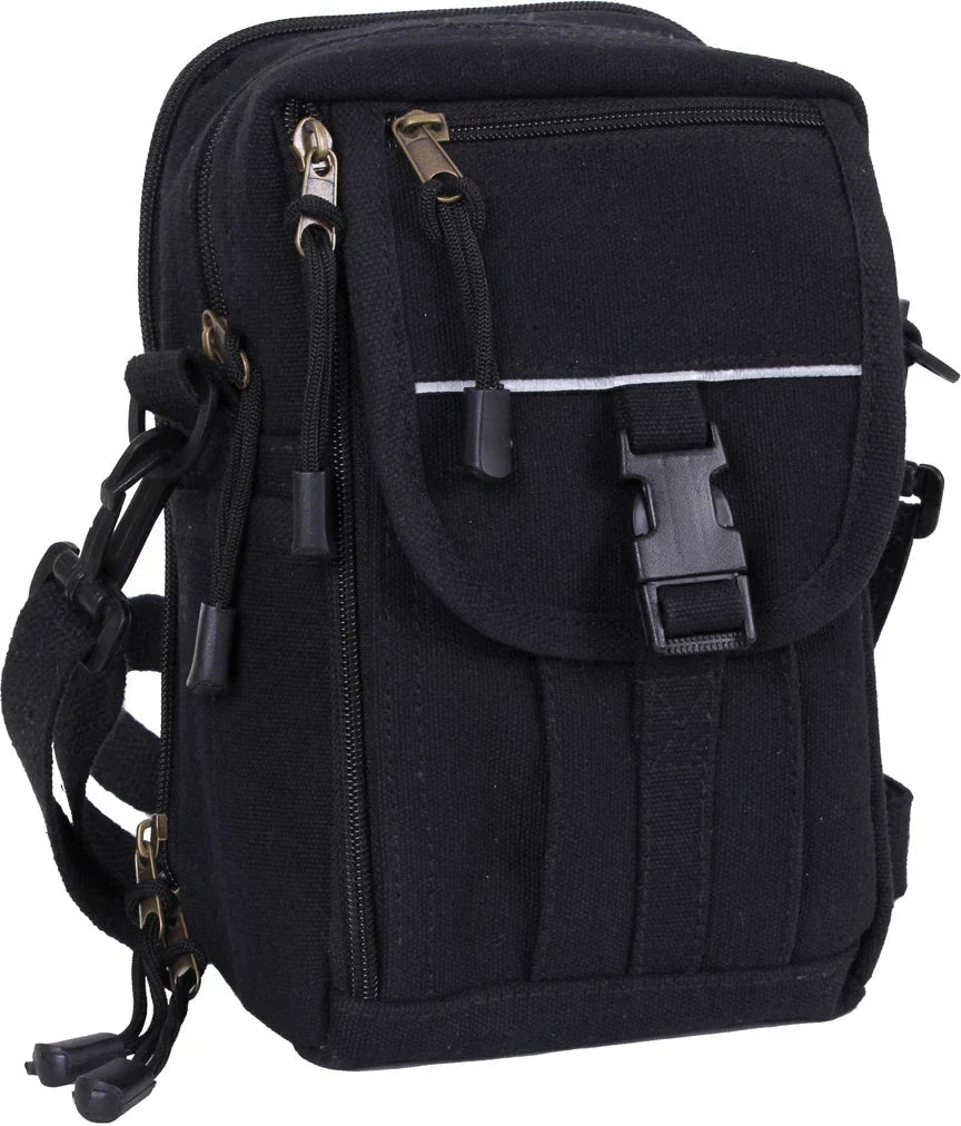 Heavyweight Classic Canvas Passport Travel Pouch - Black