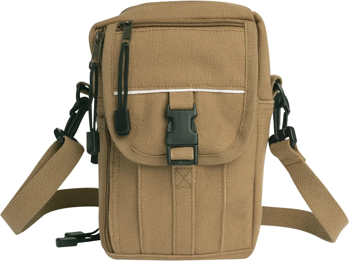 Heavyweight Classic Canvas Passport Travel Pouch - Coyote Brown