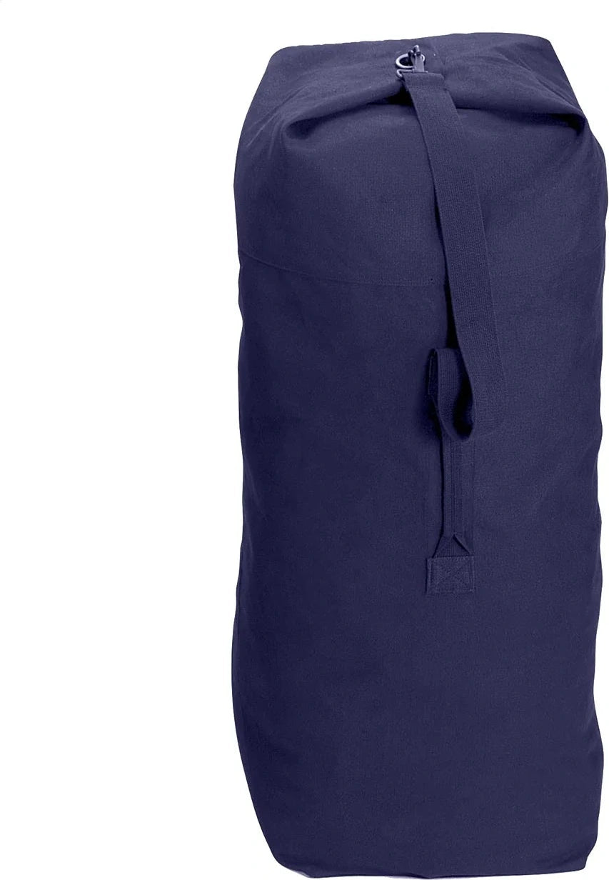 Heavyweight Top Load Canvas Duffle Bag - Navy Blue / 25 x 42