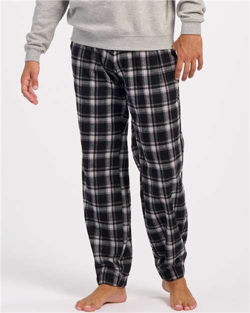 Heritage Black Plaid Flannel Joggers - BM6625