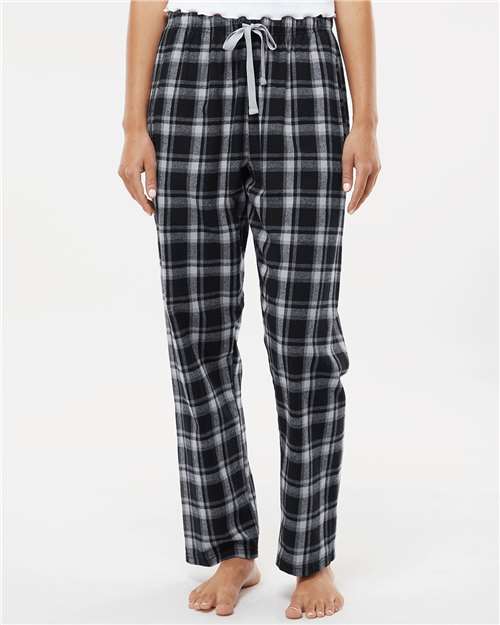Heritage Black Plaid Women&#39;s Haley Flannel Pants - BW6620
