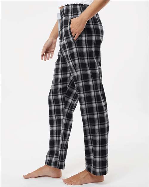 Heritage Black Plaid Women&#39;s Haley Flannel Pants - BW6620