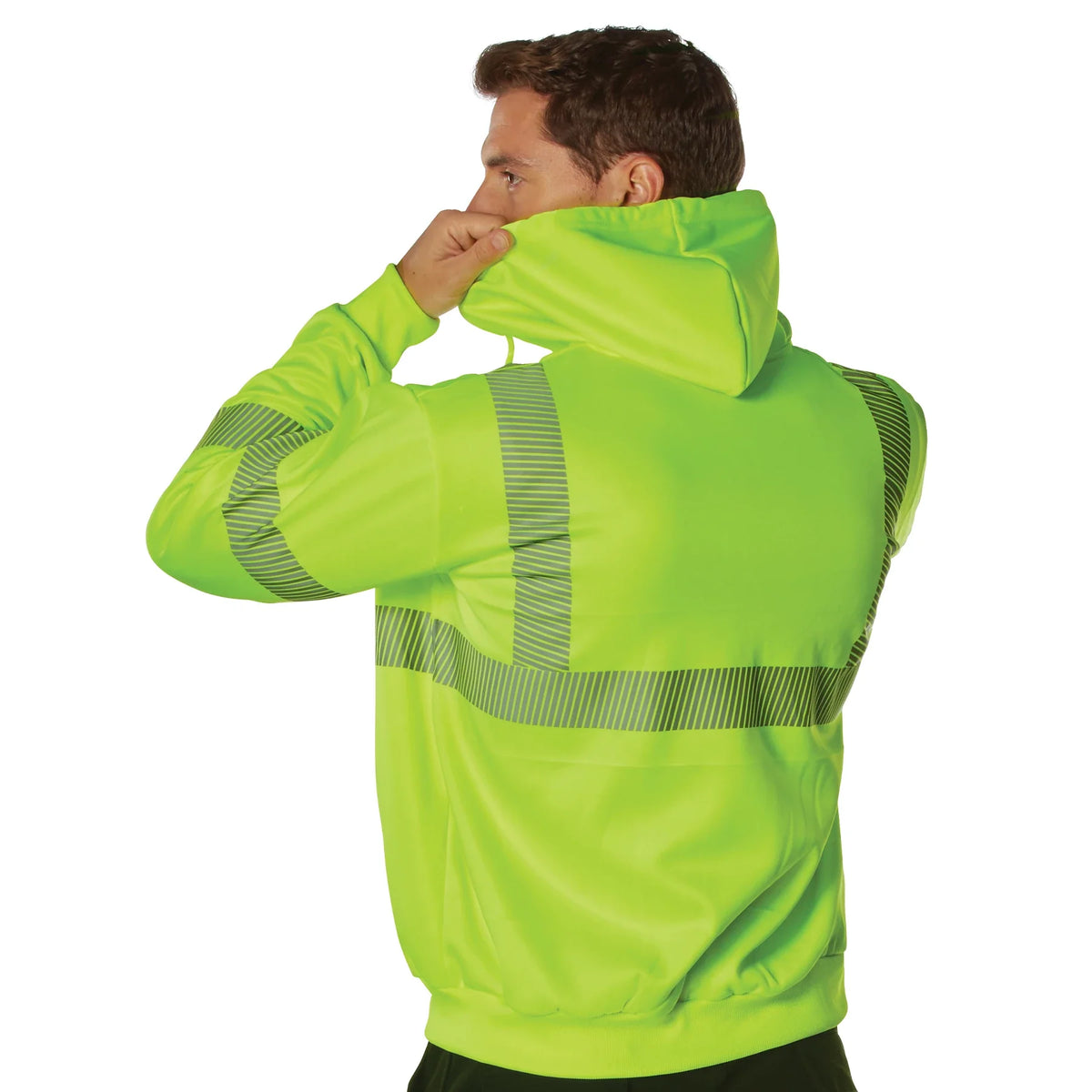 Hi-vis Performance Zipper Sweatshirt - Safety Green
