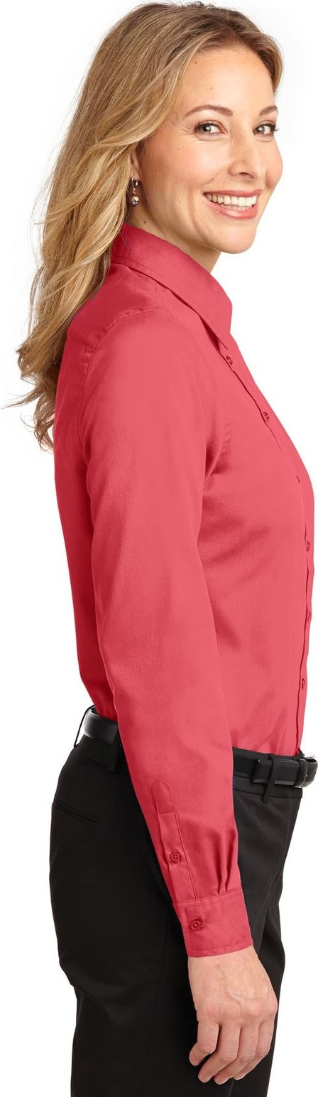 Hibiscus Port Authority Women's Long Sleeve Easy Care Shirt. L608