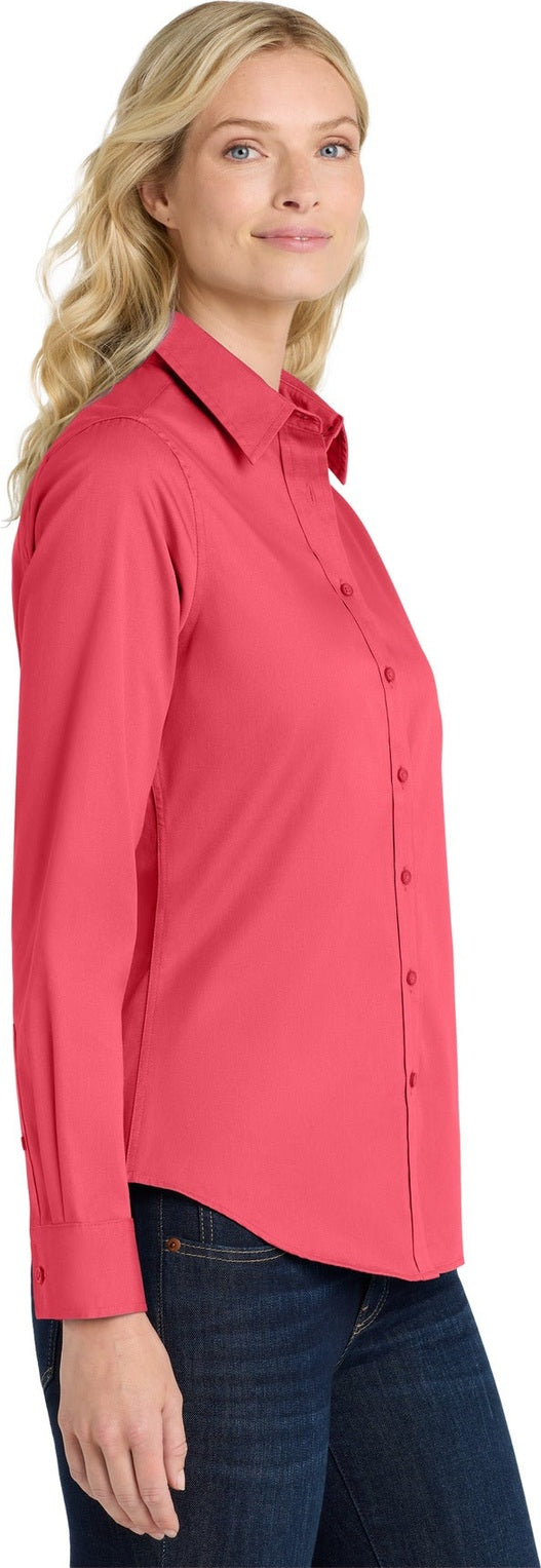 Hibiscus Port Authority Women's Long Sleeve Easy Care Shirt. L608