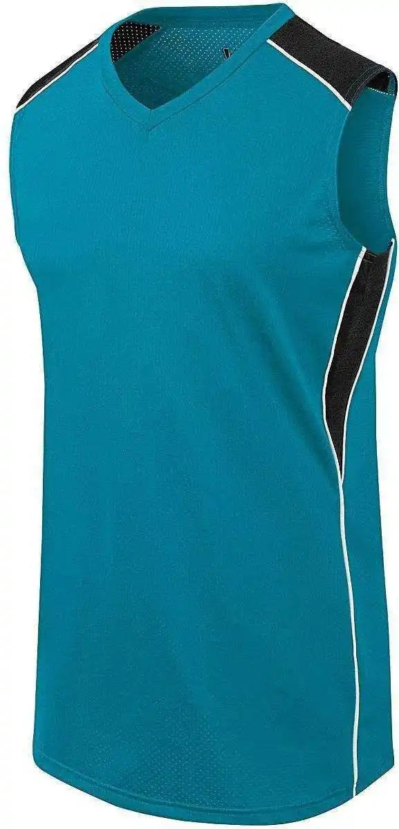 High Five 312163 Girls Dynamite Jersey - Teal Black White