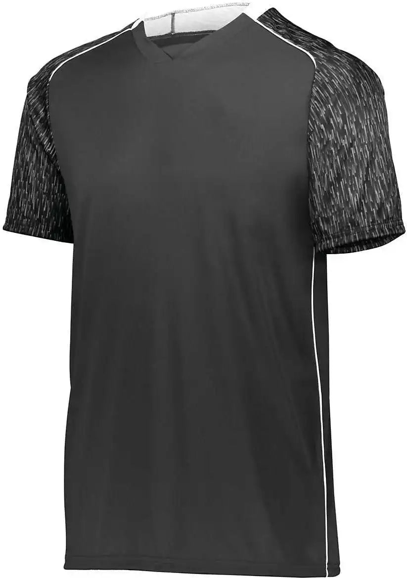 High Five 322941 Youth Hawthorn Soccer Jersey - Black Print White