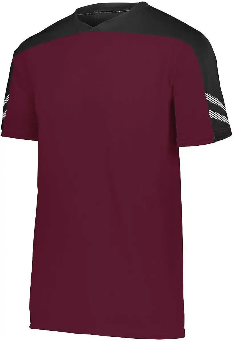 High Five 322951 Youth Anfield Soccer Jersey - Maroon Black White