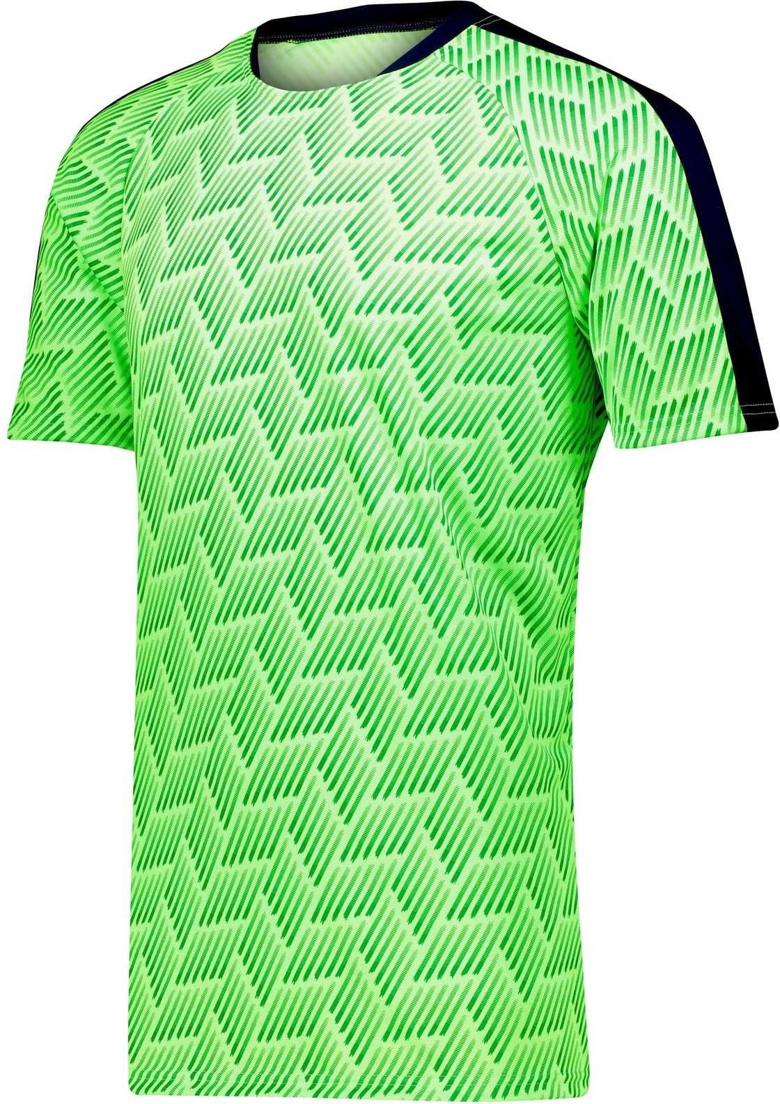 High Five 322981 Youth Hypervolt Jersey - Lime Print Navy