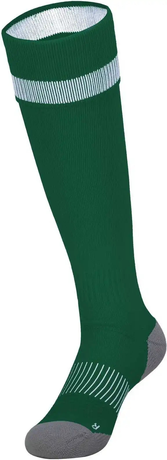 High Five 329120 Impact+ Soccer Sock - Dark Green White Graphite