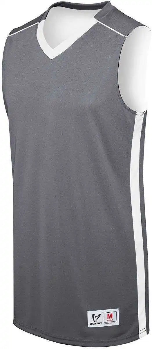 High Five 332400 Adult Reversible Competition Jersey - Graphite White