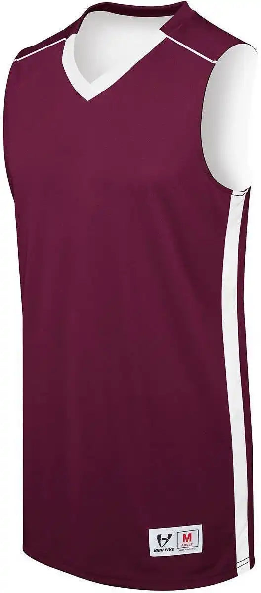 High Five 332401 Youth Competition Jersey - Maroon White