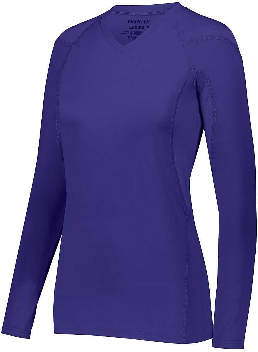High Five 342212 Ladies Truhit Long Sleeve Jersey - Purple (hlw)