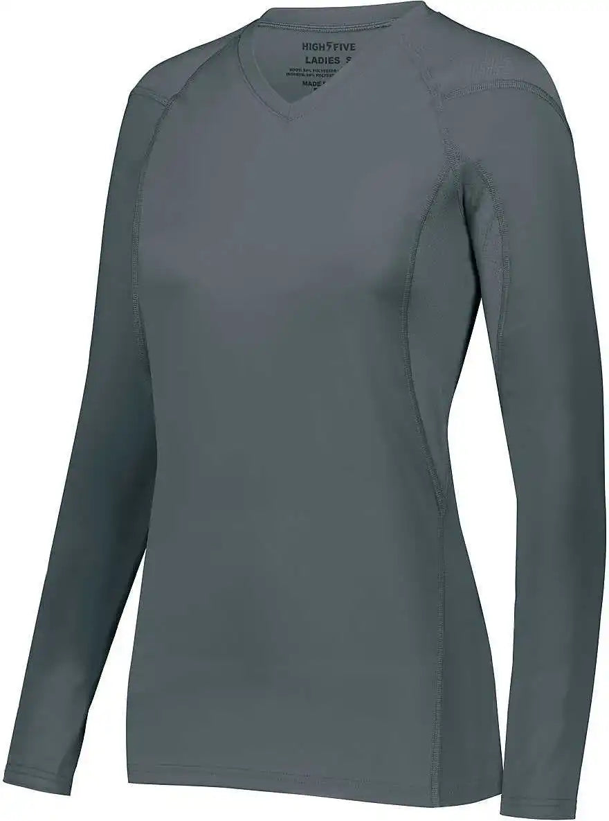 High Five 342213 Girls Truhit Long Sleeve Jersey - Graphite