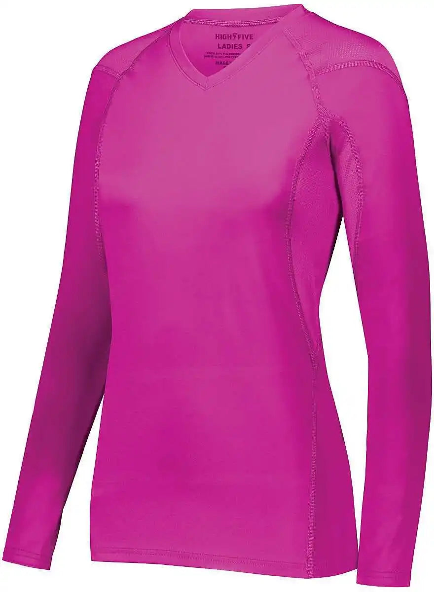 High Five 342213 Girls Truhit Long Sleeve Jersey - Power Pink