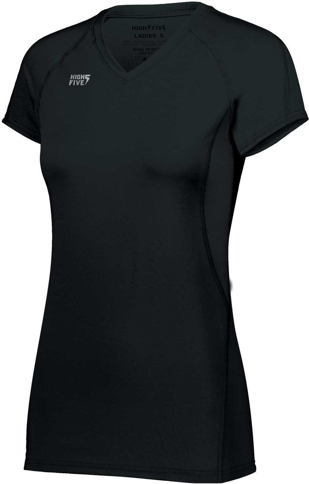 High Five 342222 Ladies Truhit Short Sleeve Jersey - Black