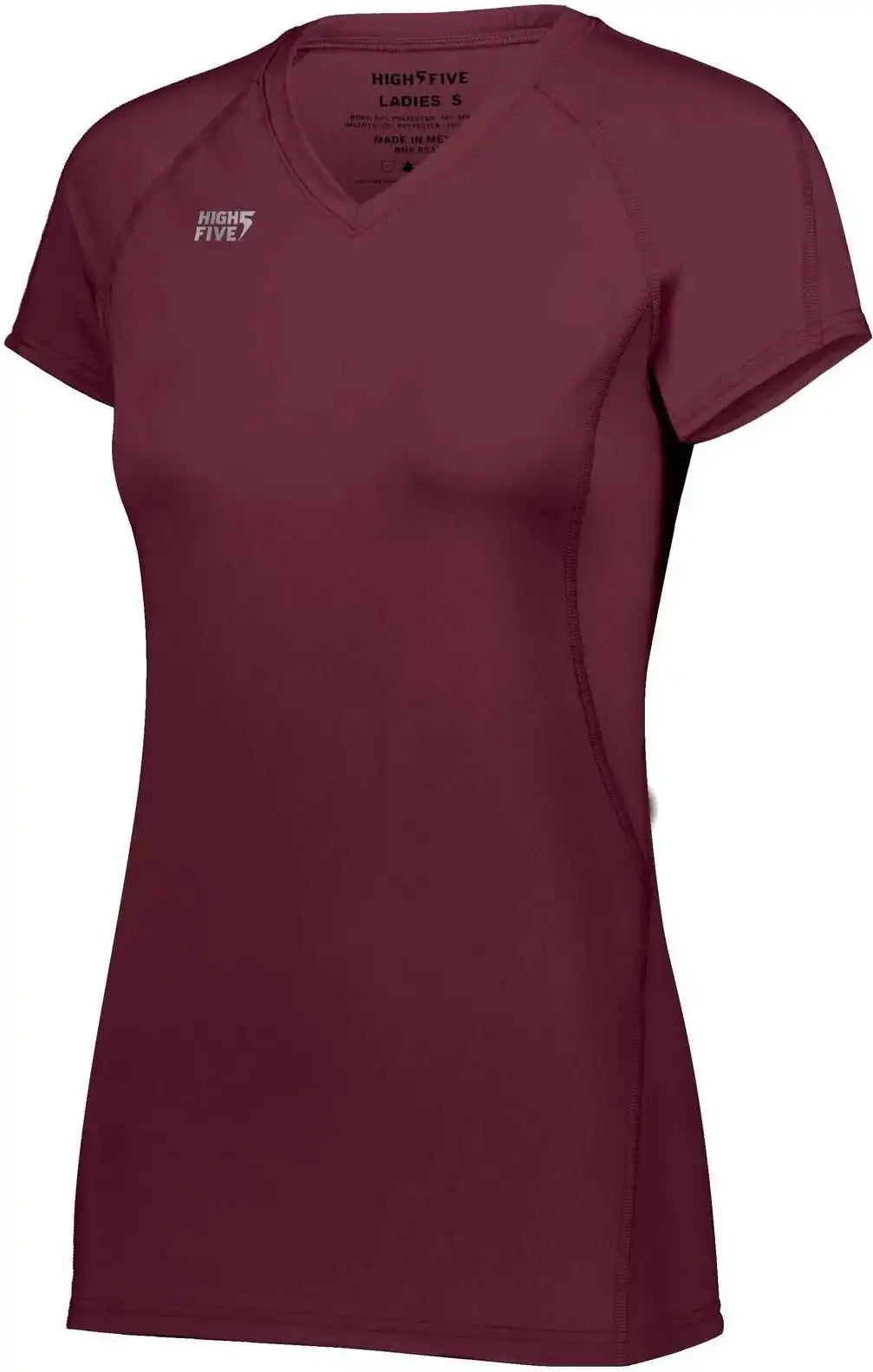 High Five 342222 Ladies Truhit Short Sleeve Jersey - Maroon